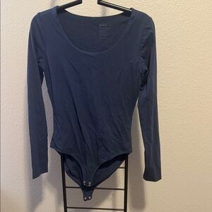 Pact Women's Navy Long Sleeve Bodysuit